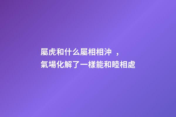 屬虎和什么屬相相沖，氣場化解了一樣能和睦相處